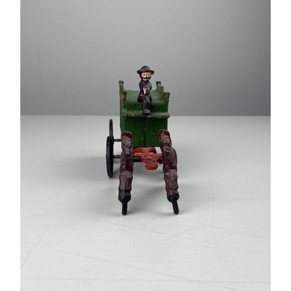 Antique Cast Iron Overland Circus Two Horse Drawn Circus Wagon w/ Driver EW2465 - Picture 2 of 6